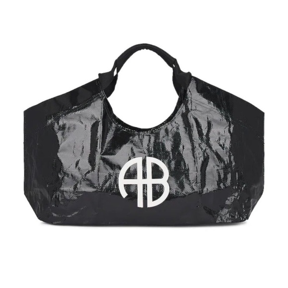 NEW Anine Bing Drew Sport Tote Bag Black - Picture 2 of 4